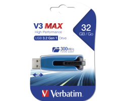 Verbatim V3 MAX 32GB USB3.2 Gen 1 High Performance Drive (do 300MB/s)