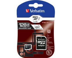 Verbatim memorijska kartica Premium Micro SDXC Secure Digital 128GB Class 10 + adapter