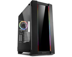 Sharkoon ELITE SHARK CA200G Tower E-ATX kući&scaron;te, bez napajanja, prozirna bočna stranica, RGB ventilator stražnji 1&times;120, crno