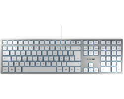 Cherry KC 6000 Slim tipkovnica, USB, bijela/srebrna