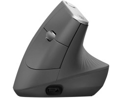 Logitech MX Vertical Advanced vertikalni ergonomski bežični optički mi&scaron;, za de&scaron;njake, USB, grafit (910-005448)