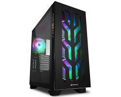 Sharkoon ELITE SHARK CA300T Tower E-ATX kući&scaron;te bez napajanja, prozirne bočne stranice, prednji/stražnji RGB ventilatori 4&times;120mm, crno