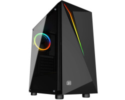 Bit Force RIPPER RGB-2 Midi Tower RGB Gaming PC ATX kući&scaron;te bez napajanja, crno