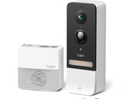 TP-Link Tapo Smart bežično zvono za vrata s video kamerom 2560&times;1920px, 2K 5MP, 160&deg; dijagonalno, dvosmjerni audio, IR LED, detekcija pokreta, IP64