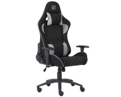 Bit Force KHAN F-2D igraća stolica s potpornim jastučićima, tkanina, 2D naslon za ruke, nosivost 150kg, crno/siva