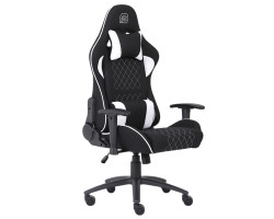 Bit Force KHAN F-2D igraća stolica s potpornim jastučićima, tkanina, 2D naslon za ruke, nosivost 150kg, crno/bijela
