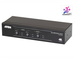 Aten 2x2 True 4K HDMI Matrix Switch with Audio De-Embedder 