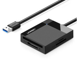 UGREEN čitač memorijskih kartica, USB 3.0, TF/SD/CF/MS kartice, 50cm, crni