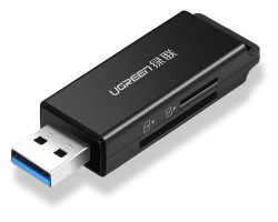 UGREEN čitač memorijskih TF/microSD/SD kartice, USB 3.2, crni