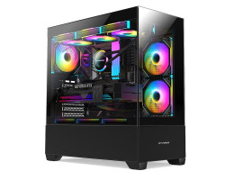 Bit Force SPARK ARGB-TG3 Midi Tower ARGB Gaming PC ATX kući&scaron;te bez napajanja, crno