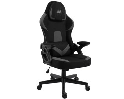 Bit Force THOR L-2D igraća stolica s potpornim jastučićima, PU koža, 2D naslon za ruke, nosivost 130kg, crno/siva