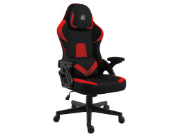 Bit Force THOR L-2D igraća stolica s potpornim jastučićima, PU koža, 2D naslon za ruke, nosivost 130kg, crno/crvena