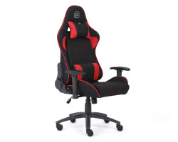 Bit Force KHAN F-2D igraća stolica s potpornim jastučićima, tkanina, 2D naslon za ruke, nosivost 150kg, crno/crvena