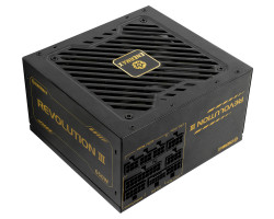 Enermax 650W Revolution III, ATX 3.1, 80+ GOLD, modularno, 2&times;PCIe, 6&times;SATA, 24-pina, 120mm ventilator